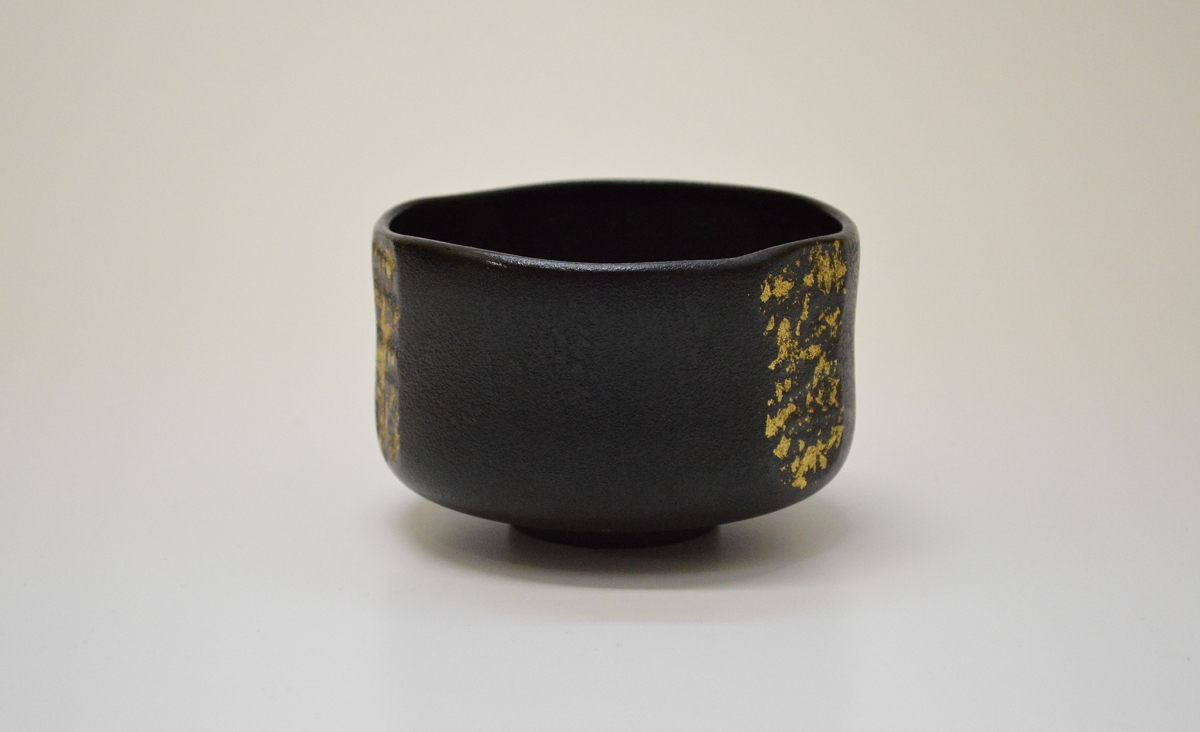 山中塗 石目塗 茶碗 黒 箔ちらし 桐箱入 | 山中塗（山中漆器